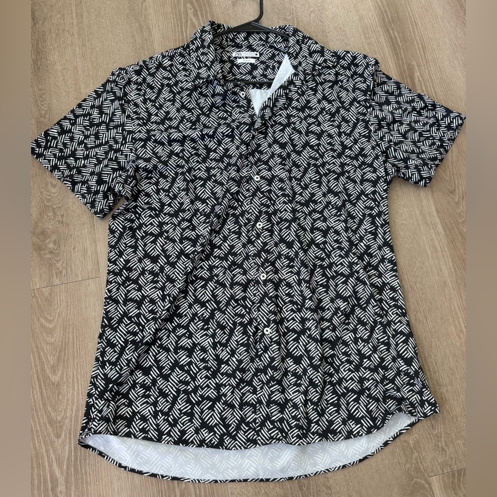 Zara Monochrome Geometric Men's Shirt